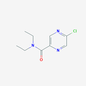 molecular formula C9H12ClN3O B1434785 5-氯吡嗪-2-羧酸二乙酰胺 CAS No. 1701532-35-5