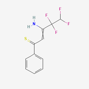 molecular formula C11H9F4NS B14347853 3-Amino-4,4,5,5-tetrafluoro-1-phenylpent-2-ene-1-thione CAS No. 92832-08-1