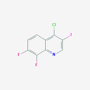 molecular formula C9H3ClF2IN B1434786 4-氯-7,8-二氟-3-碘喹啉 CAS No. 1431364-42-9