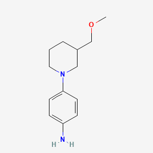 molecular formula C13H20N2O B1434794 4-(3-(Methoxymethyl)piperidin-1-yl)aniline CAS No. 1698150-96-7