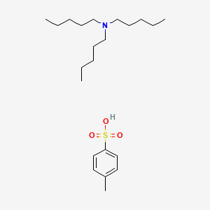 molecular formula C22H41NO3S B14347953 N,N-dipentylpentan-1-amine;4-methylbenzenesulfonic acid CAS No. 97055-73-7