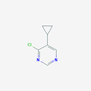 molecular formula C7H7ClN2 B1434796 Pyrimidine, 4-chloro-5-cyclopropyl- CAS No. 1304723-68-9