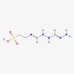 molecular formula C4H11N5O3S B14347968 2-[(E)-{[2-(Hydrazinylidenemethyl)hydrazinyl]methylidene}amino]ethane-1-sulfonic acid CAS No. 92507-94-3