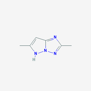 molecular formula C6H8N4 B14347969 2,6-dimethyl-5H-pyrazolo[1,5-b][1,2,4]triazole CAS No. 93846-05-0