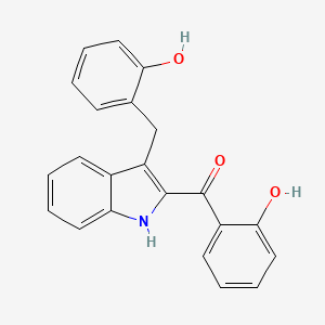 molecular formula C22H17NO3 B14347988 Uvarindole C CAS No. 94977-31-8