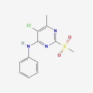 5-Chloro-2-(methanesulfonyl)-6-methyl-N-phenylpyrimidin-4-amine