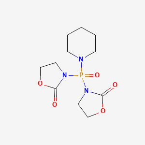 molecular formula C11H18N3O5P B14348002 3,3'-[(Piperidin-1-yl)phosphoryl]di(1,3-oxazolidin-2-one) CAS No. 91747-69-2