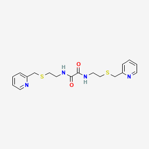 molecular formula C18H22N4O2S2 B14348003 N~1~,N~2~-Bis(2-{[(pyridin-2-yl)methyl]sulfanyl}ethyl)ethanediamide CAS No. 90475-30-2