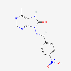 6-methyl-9-[(4-nitrophenyl)methylideneamino]-7H-purin-8-one