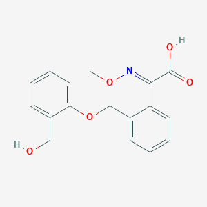 molecular formula C17H17NO5 B1434805 Benzeneacetic acid, 2-((2-(hydroxymethyl)phenoxy)methyl)-alpha-(methoxyimino)-, (alphaE)- CAS No. 1639810-41-5