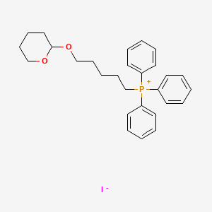 {5-[(Oxan-2-yl)oxy]pentyl}(triphenyl)phosphanium iodide