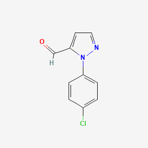 molecular formula C10H7ClN2O B1434807 1H-吡唑-5-甲醛，1-(4-氯苯基)- CAS No. 1266114-21-9