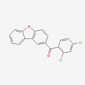 molecular formula C19H10Cl2O2 B14348071 (Dibenzo[b,d]furan-2-yl)(2,4-dichlorophenyl)methanone CAS No. 91100-35-5