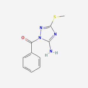 molecular formula C10H10N4OS B14348083 [5-Amino-3-(methylsulfanyl)-1H-1,2,4-triazol-1-yl](phenyl)methanone CAS No. 90666-81-2