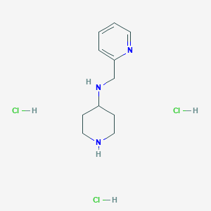 molecular formula C11H20Cl3N3 B1434809 N-[(pyridin-2-yl)methyl]piperidin-4-amine trihydrochloride CAS No. 1214622-42-0