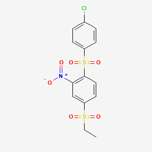 1-(4-Chlorobenzene-1-sulfonyl)-4-(ethanesulfonyl)-2-nitrobenzene