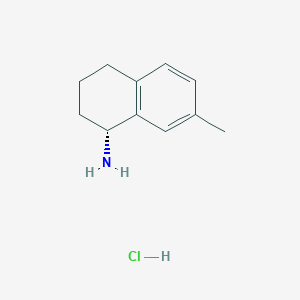molecular formula C11H16ClN B1434812 (1R)-7-methyl-1,2,3,4-tetrahydronaphthalen-1-amine hydrochloride CAS No. 731859-03-3
