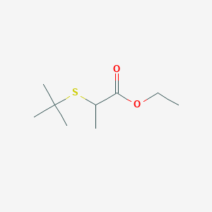 molecular formula C9H18O2S B14348122 Ethyl 2-(tert-butylsulfanyl)propanoate CAS No. 91502-99-7