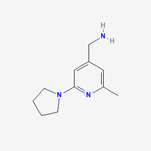 [2-Methyl-6-(pyrrolidin-1-yl)pyridin-4-yl]methanamine