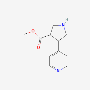 molecular formula C11H14N2O2 B1434814 Methyl 4-(pyridin-4-yl)pyrrolidine-3-carboxylate CAS No. 1596083-10-1