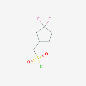 molecular formula C6H9ClF2O2S B1434815 (3,3-二氟环戊基)甲磺酰氯 CAS No. 1691738-59-6