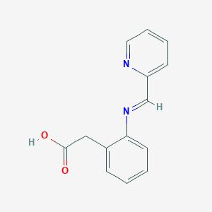 (2-{(E)-[(Pyridin-2-yl)methylidene]amino}phenyl)acetic acid