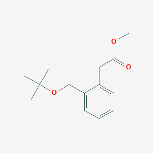 molecular formula C14H20O3 B1434819 Methyl 2-{2-[(tert-butoxy)methyl]phenyl}acetate CAS No. 1552448-87-9