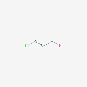 molecular formula C3H4ClF B14348209 1-Chloro-3-fluoroprop-1-ene CAS No. 91418-44-9