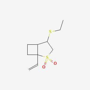 1-Ethenyl-4-(ethylsulfanyl)-2lambda~6~-thiabicyclo[3.2.0]heptane-2,2-dione