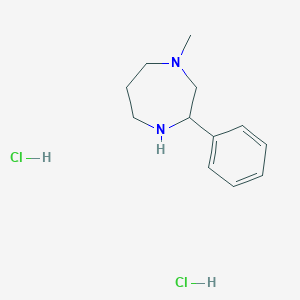 molecular formula C12H20Cl2N2 B1434827 二盐酸 1-甲基-3-苯基-1,4-二氮杂环戊烷 CAS No. 1803587-11-2