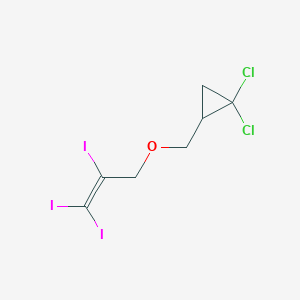 1,1-Dichloro-2-{[(2,3,3-triiodoprop-2-en-1-yl)oxy]methyl}cyclopropane