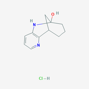 molecular formula C11H15ClN2O B1434828 3,8-Diazatricyclo[7.3.1.0,2,7]trideca-2,4,6-trien-9-ol hydrochloride CAS No. 1803597-70-7