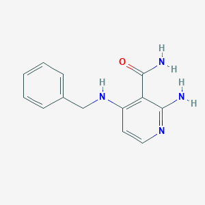 2-Amino-4-(benzylamino)pyridine-3-carboxamide