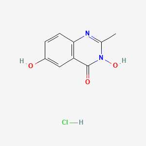 molecular formula C9H9ClN2O3 B1434832 3,6-Dihydroxy-2-methylquinazolin-4(3H)-one hydrochloride CAS No. 1993010-58-4