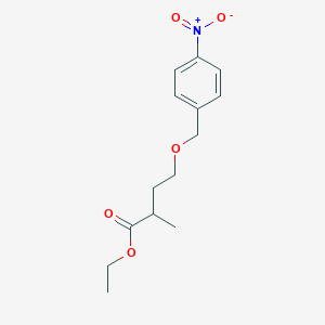 molecular formula C14H19NO5 B14348321 Ethyl 2-methyl-4-[(4-nitrophenyl)methoxy]butanoate CAS No. 92585-28-9