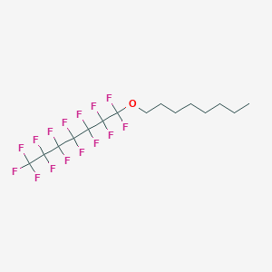 molecular formula C15H17F15O B14348344 1-[(Pentadecafluoroheptyl)oxy]octane CAS No. 91913-68-7