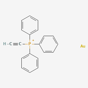 molecular formula C20H16AuP+ B14348351 ethynyl(triphenyl)phosphanium;gold CAS No. 91071-10-2