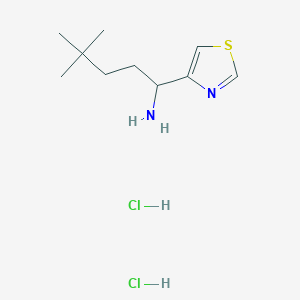 4,4-Dimethyl-1-(1,3-thiazol-4-yl)pentan-1-amine dihydrochloride