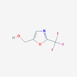 molecular formula C5H4F3NO2 B1434838 [2-(Trifluoromethyl)-1,3-oxazol-5-yl]methanol CAS No. 1803583-98-3