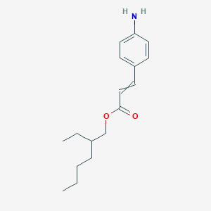 molecular formula C17H25NO2 B14348390 2-Ethylhexyl 3-(4-aminophenyl)prop-2-enoate CAS No. 90336-23-5