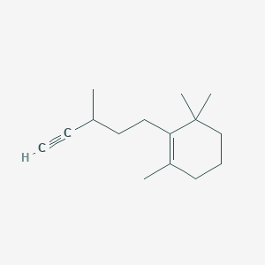 1,3,3-Trimethyl-2-(3-methylpent-4-yn-1-yl)cyclohex-1-ene