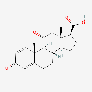 molecular formula C20H24O4 B1434840 10,13-Dimethyl-3,11-dioxo-6,7,8,9,10,11,12,13,14,15,16,17-dodecahydro-3H-cyclopenta[a]phenanthrene-17-carboxylic acid CAS No. 80699-76-9