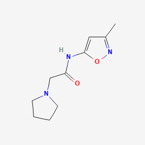 molecular formula C10H15N3O2 B14348418 1-Pyrrolidineacetamide, N-(3-methyl-5-isoxazolyl)- CAS No. 91977-68-3