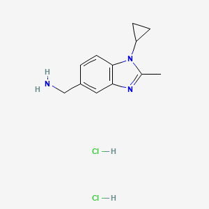 (1-cyclopropyl-2-methyl-1H-1,3-benzodiazol-5-yl)methanamine dihydrochloride