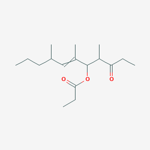 molecular formula C17H30O3 B14348422 4,6,8-Trimethyl-3-oxoundec-6-en-5-yl propanoate CAS No. 91466-59-0