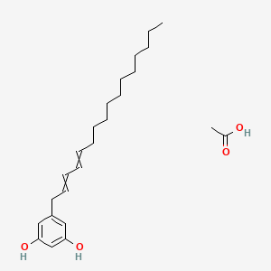 Acetic acid;5-hexadeca-2,4-dienylbenzene-1,3-diol