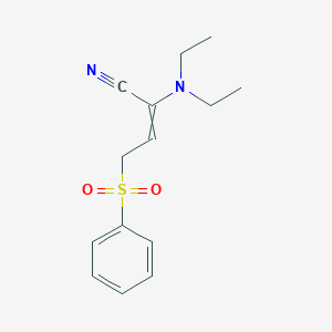 molecular formula C14H18N2O2S B14348437 4-(Benzenesulfonyl)-2-(diethylamino)but-2-enenitrile CAS No. 93101-86-1