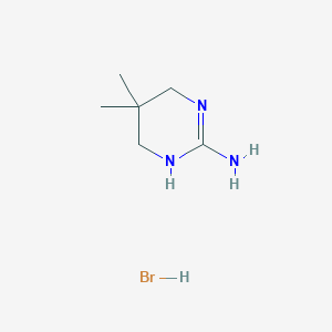 molecular formula C6H14BrN3 B1434844 5,5-Dimethyl-1,4,5,6-tetrahydropyrimidin-2-amine hydrobromide CAS No. 1803596-04-4