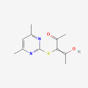 3-Penten-2-one, 3-[(4,6-dimethyl-2-pyrimidinyl)thio]-4-hydroxy-