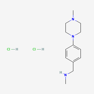 molecular formula C13H23Cl2N3 B1434849 N-Methyl-N-[4-(4-methylpiperazin-1-yl)benzyl]amine dihydrochloride CAS No. 1984146-44-2